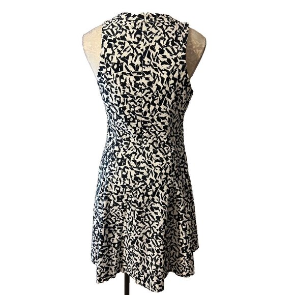 Theory A Line Dress 8 Blue White Cotton Sleeveless Lightweight A Line Summer - Picture 5 of 9